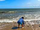 Beach within walking distance from the campsite. kids had a blast!