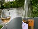 We enjoyed a glass of wine or two at our campsite