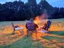 Open fire at night