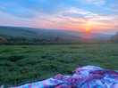 Sunset over the view