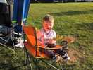 Enjoying a bbq in the sun