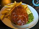 Food at the local pub, the willeymoor lock tavern.