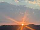 Summer solstice sunset at the site.