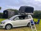 Roof tent setup for the night