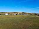 View of the site from the campsite bar - the landsker line