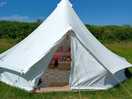 Exterior of bell tent