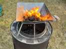 Camping bbq on there fire pit