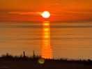 Sunset over cardigan bay.