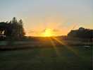 Sunset over campsite