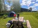Great spacious pitch with table and benches