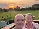 Perfect sunset from the hot tub