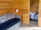 Living area with pull out double bed. very comfy.