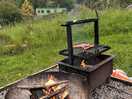 Rabbit's burrow has a firepit and this bbq/firepit