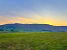 Sunset views of souther fell and the summit of blencathra from pitch 2