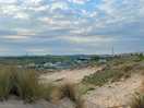 View from dunes looking inland to campsite nearest beach