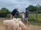 Highlight for our daughter was feeding and learning about the pigs!