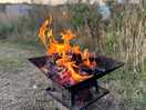 Fire pit on pitch