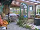 Quirky recycled conservatory.