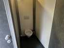 Toilet - note the no toilet seat