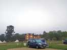 Big hardstanding pitch for our little berlingo camper, with good sized grass alongside for awning