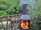 Fire pit for toasting marshmallows.