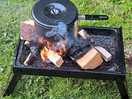Our stove wouldnt work, so campfire cooking it was