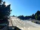 Dry ski slope across the road