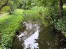 The water behind the pitch