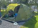 Our pitch with tent on.