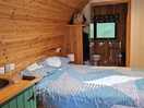 Comfy made up double bed.