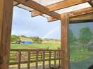 Outdoor bar seating area