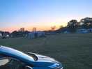 View of the sunset from out pitch