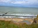 View from our site down into the beach from the top of the cliff....awesome