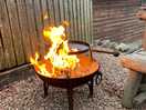 Our lovely fire pit outside the cabin, time for a bbq.