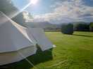 Evening view from the bell tent