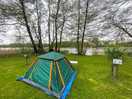 My pitch with lake views