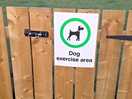 Dog exercising field, excellent site feature.