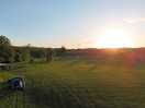Drone shot at sunset