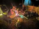 Bbq and fire at the campsite