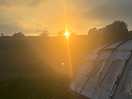 The sunset was beautiful
