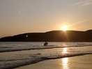 Golden hour on newgale beach
