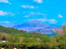 Afternoon view of the mountains from the campsite