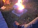 Evening camp fire
