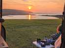 Sunset over cardigan bay