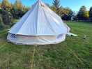 Perfect flat meadow for our bell tent