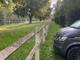 The pathway and river from our pitch.