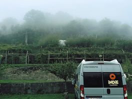 Fog over the hills of tramonti.