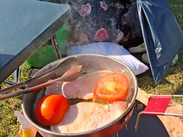Llain ffynnon camping
