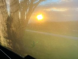 Early morning sunrise from our van 🙂