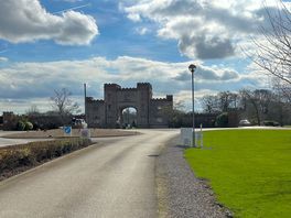 The reception from inside the site
